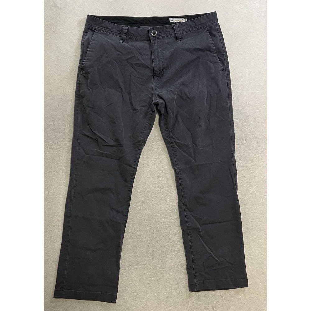 Volcom Chino Pants Men's Size 38x30 (Fits 39x28) Blue Skater Workwear FADED